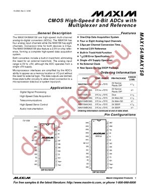 MAX154BENG+ datasheet  